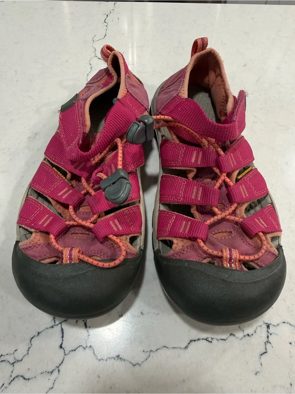 KEEN Newport H2 Kids Waterproof Closed-Toe Strappy Sandals Pink US 3